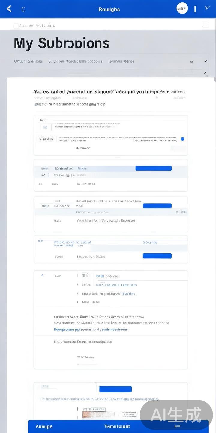 登陆后，在账户页面找到“我的订阅”或“付费管理”部